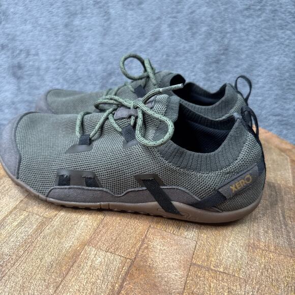 Women’s Xero Barefoot Shoes 9.5 Green Brown Oswego Knit Low Minimalist Flat Foot - Picture 2 of 8